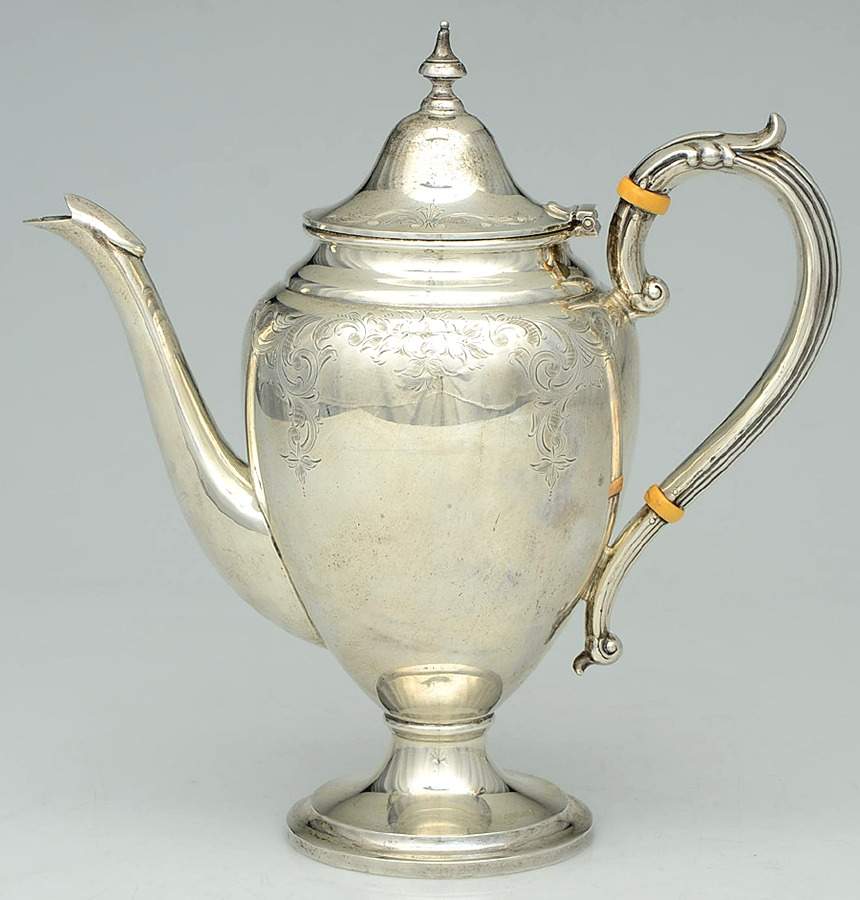 66-2 (Sterling, Hollowware) Coffee Pot by Birks Silver-1