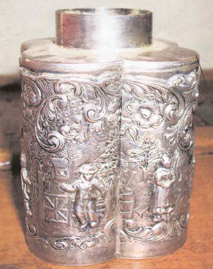 3247 (Silverplate, Hollowware) Tea Caddy No Lid by Barbour Silver (USA)-1