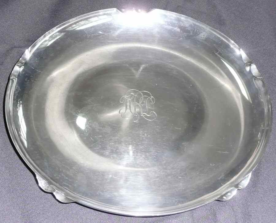 166 (Sterling, Hollowware) Round Sterling Tray by Black,Starr&Gorham-1