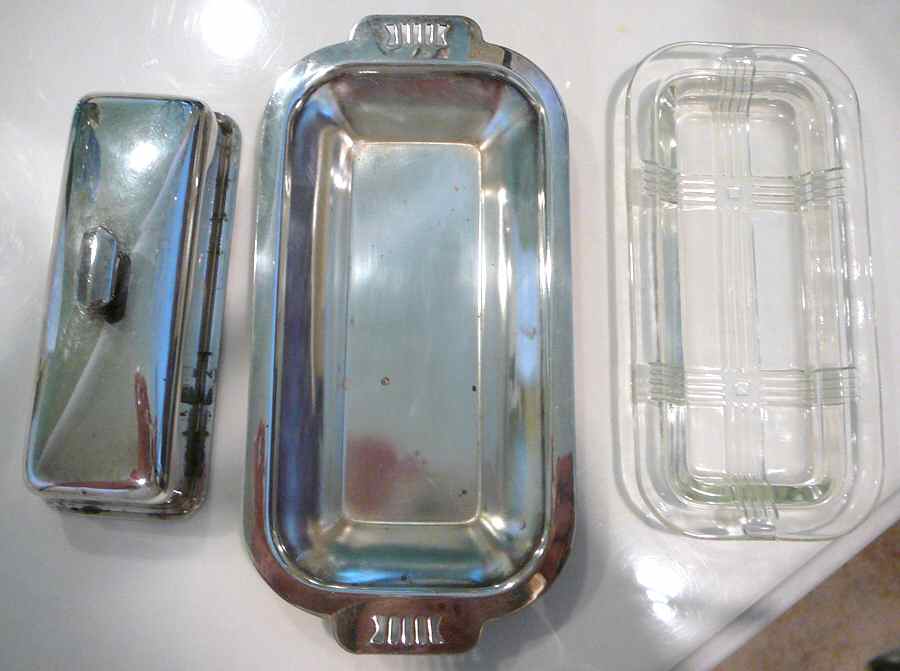 204 (Sterling, Hollowware) Sterling 1/4 Lb Covered Butter with Glass Liner by Benedict-1