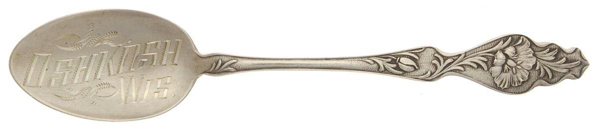 States & Cities Souvenir Spoons(Sterling) Wisconsin Five O'Clock Spoon by Baker Manchester-1