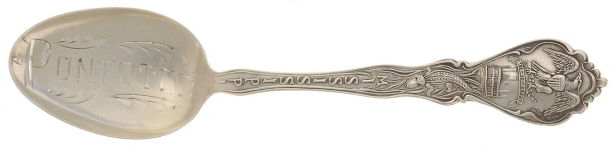 States & Cities Souvenir Spoons(Sterling) Mississippi Five O'Clock Spoon by Baker Manchester-1