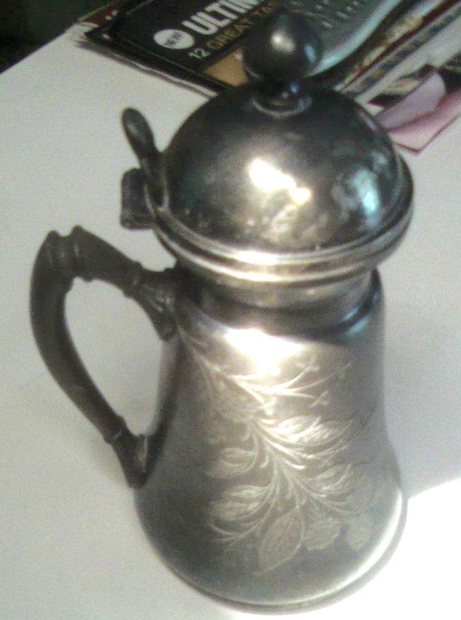 2752 (Silverplate, Hollowware) Creamer & Hinged Lid by Barbour Silver (USA)-1