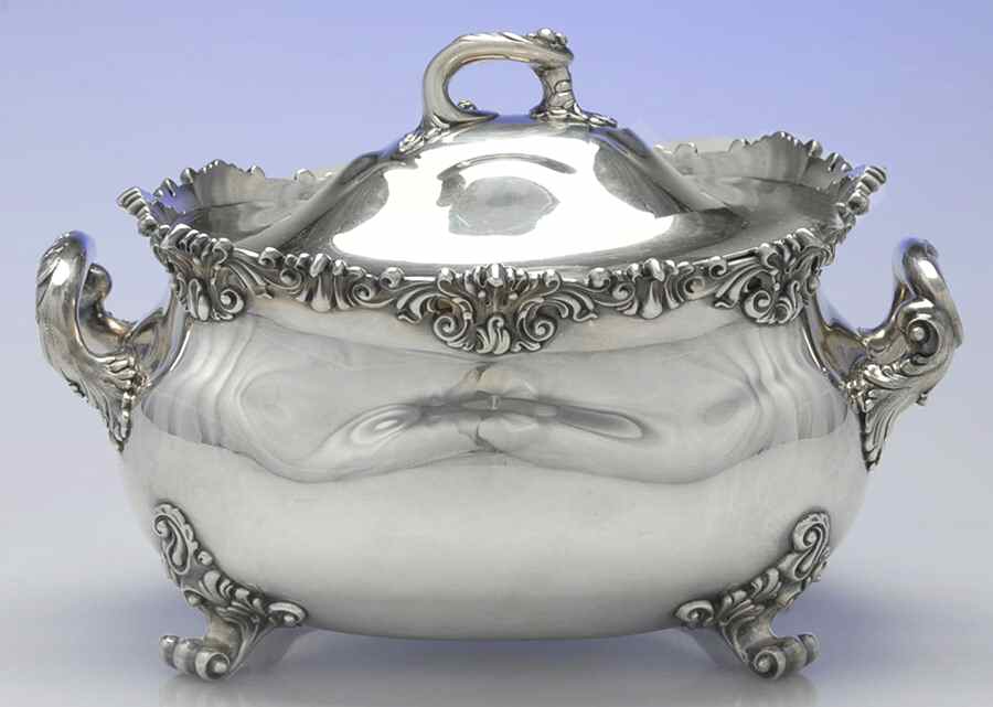 1891 (Sterling, Hollowware) Tureen & Lid by Bailey, Banks & Biddle-1