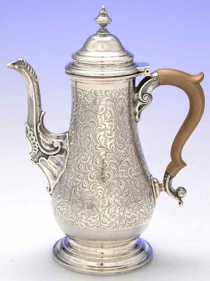 Tudor Scroll (Sterling, Hollowware) Mini Coffee Pot by Birks Silver-1