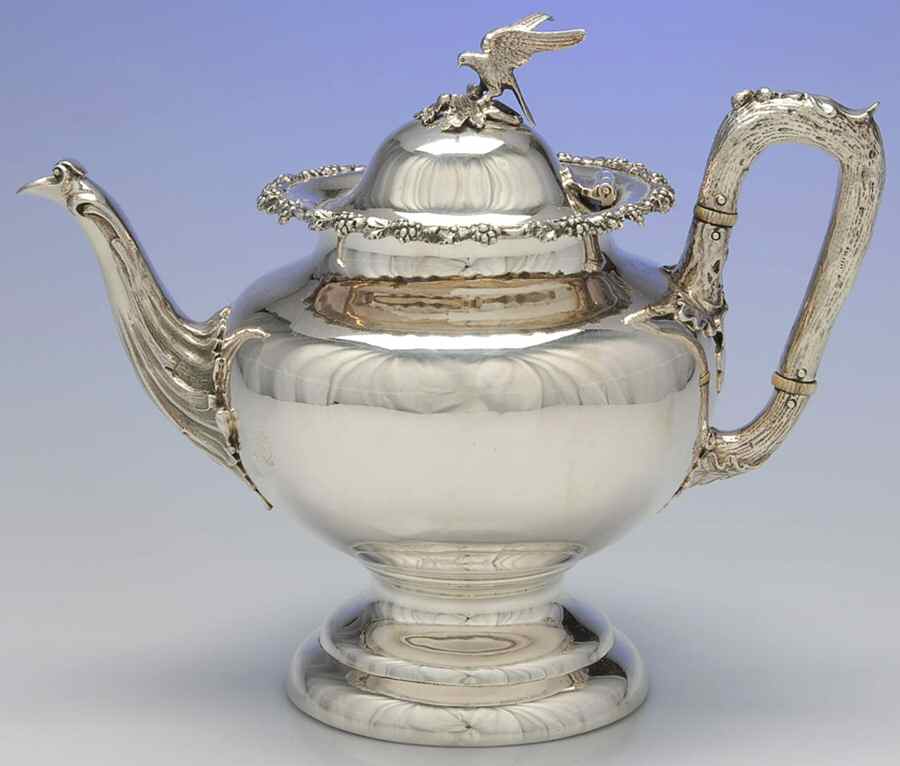46 (Coin, Hollowware) Teapot by Bailey & Co-1