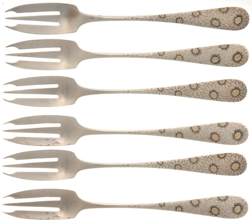 BTF12 (Sterling) Oyster Fork - Set of 6 by Black Starr & Frost-1