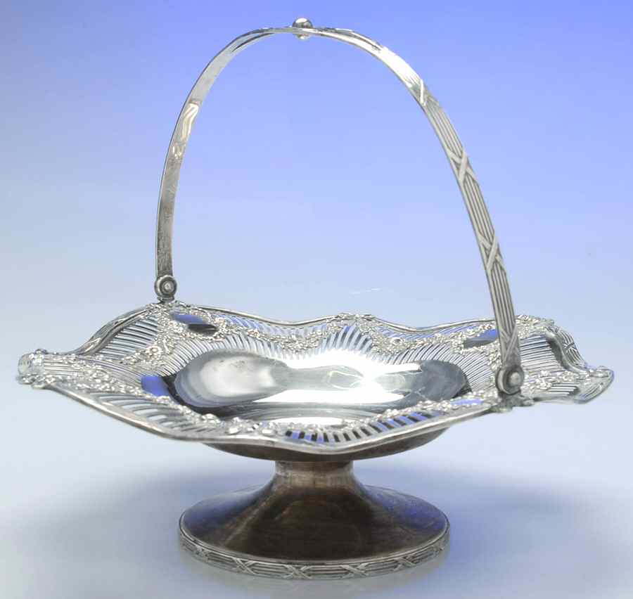 2266 (Sterling, Hollowware) Sterling Handled Centerpiece Basket by Black Starr & Frost-1