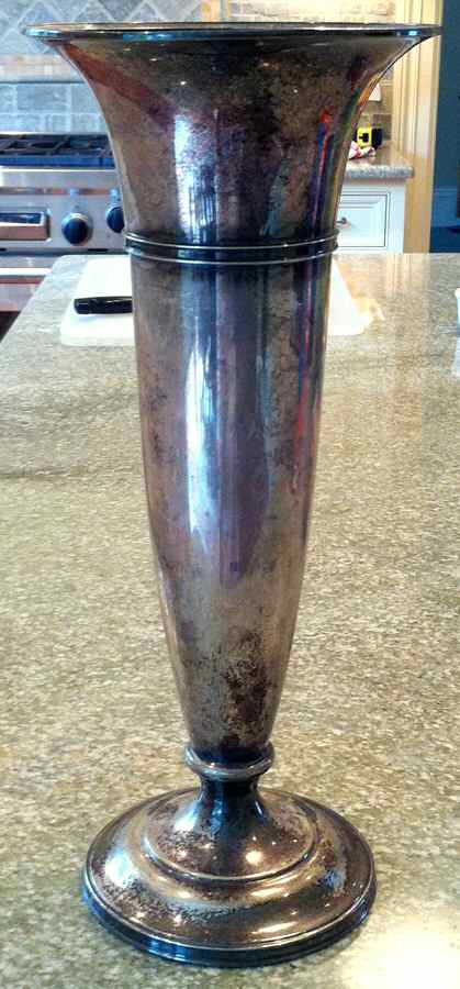 6901(Silverplate, Hollowware) 15" Vase by Barbour Silver (USA)-1