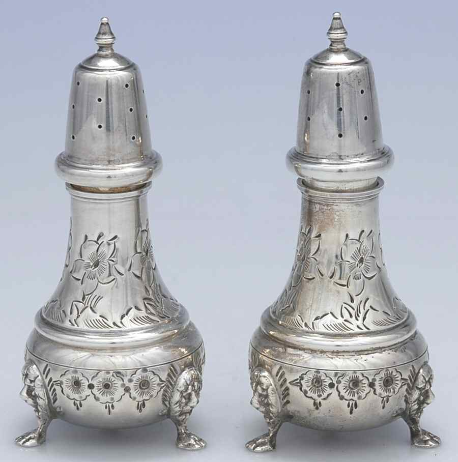 51 (Sterling, Hollowware) Salt and Pepper Set by Baldwin & Miller-1