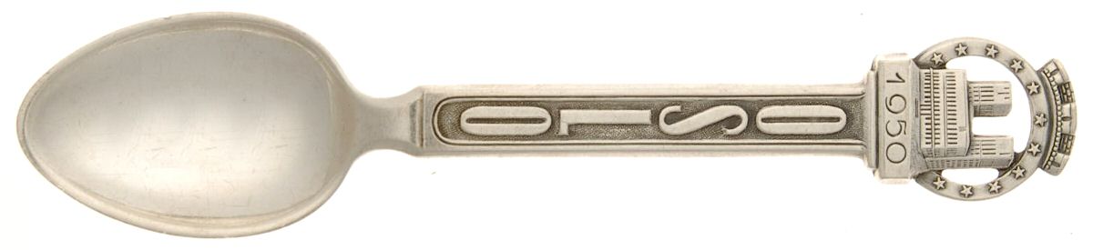 Norway Souvenir Spoons (Sterling) Norway Five O'Clock Spoon by Brodrene Lohne (Norway)-1