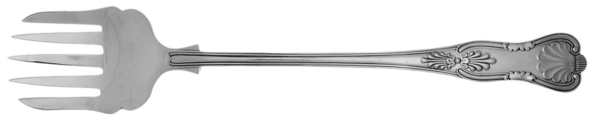 Kings (Silverplate) Solid Buffet Serving Fork by Barker Bros Ltd. Flatware-1