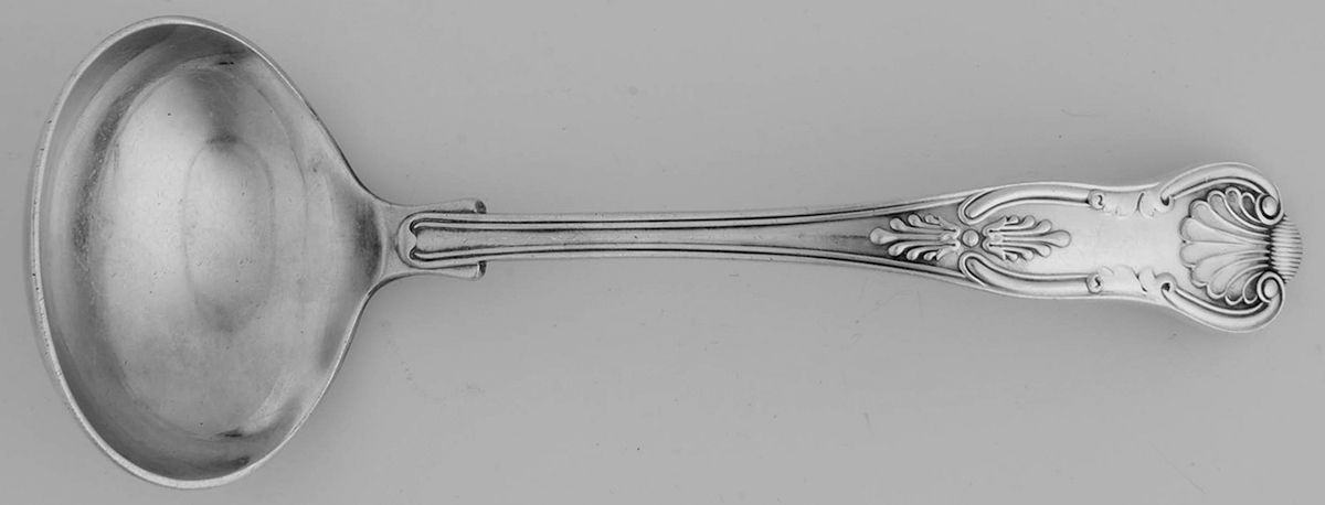 Kings (Silverplate) Solid Gravy Ladle by Barker Bros Ltd. Flatware-1