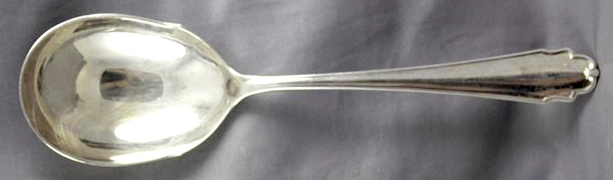 Liselotte (Sterling) Solid Smooth Casserole Spoon by Bruckmann & Sohne-1