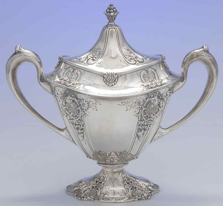 5242 (Sterling, Hollowware) Sugar Bowl & Lid by Black Starr & Frost-1
