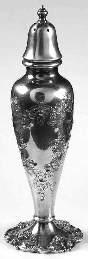 Vintage-Chased (Silverplate, Hollowware) Pepper Shaker by International Silver-1