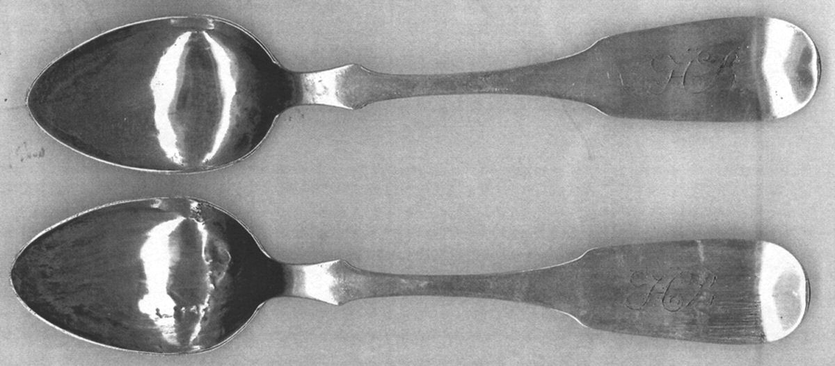 Coin Silver Flatware Teaspoon by B Barton-1