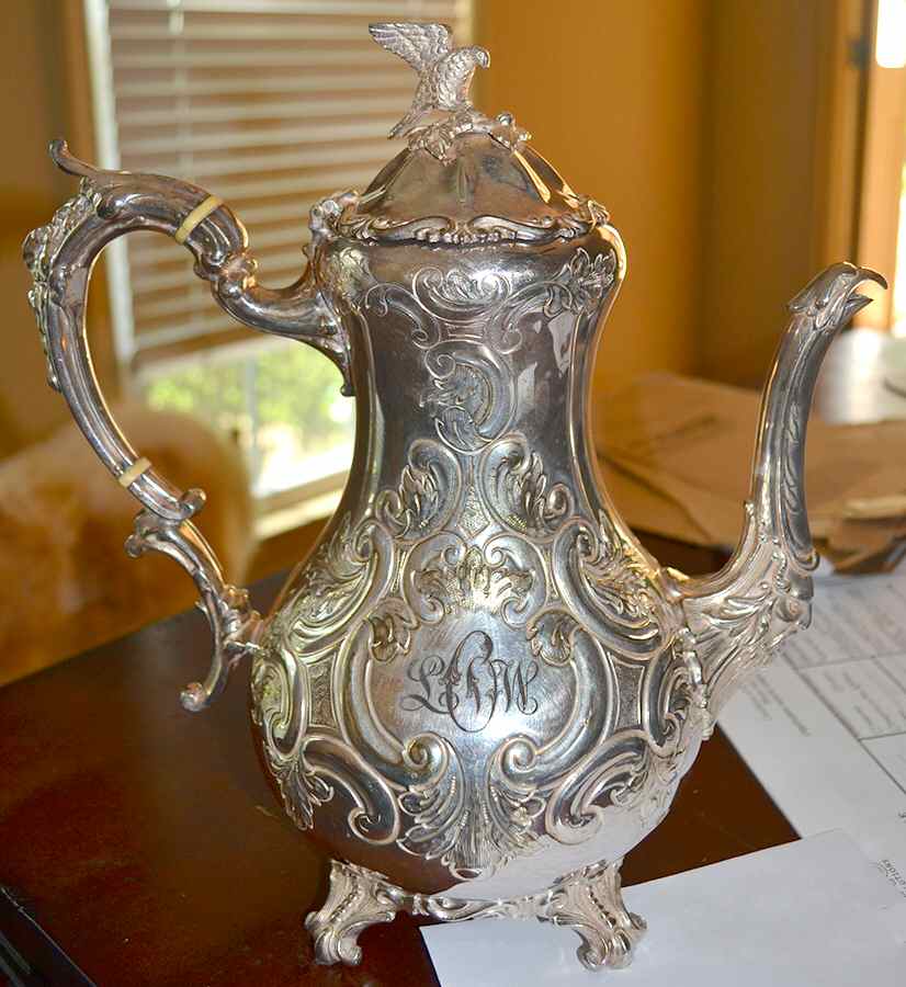 BBS11 (Silverplate, Hollowware) Silverplate Coffee Pot by Barker Bros Ltd. Flatware-1