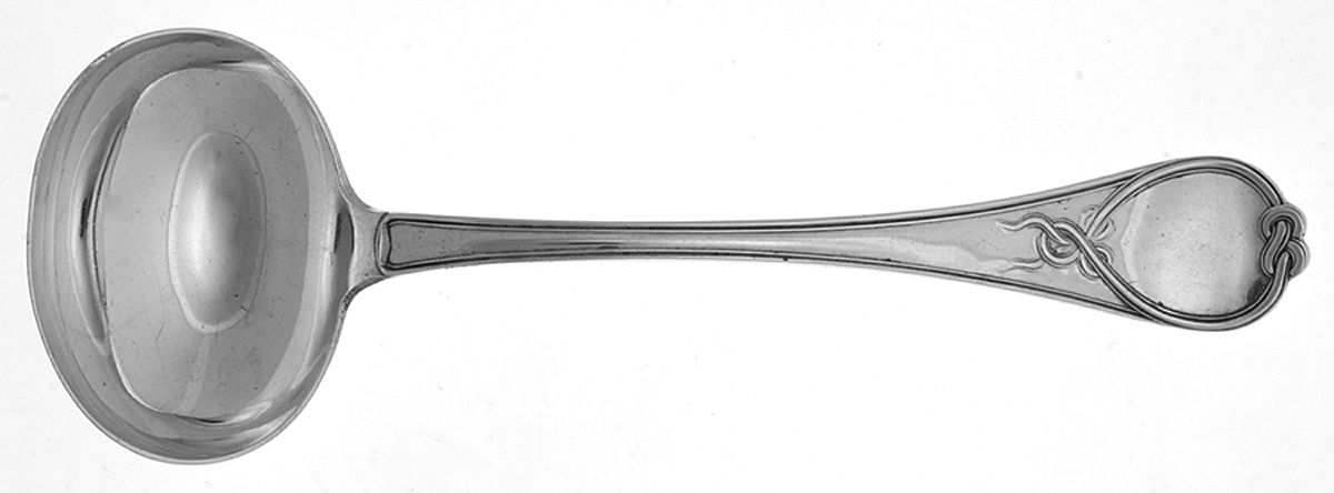 Knot (Coin, 1850) Solid Gravy Ladle by Ball Black & Co-1