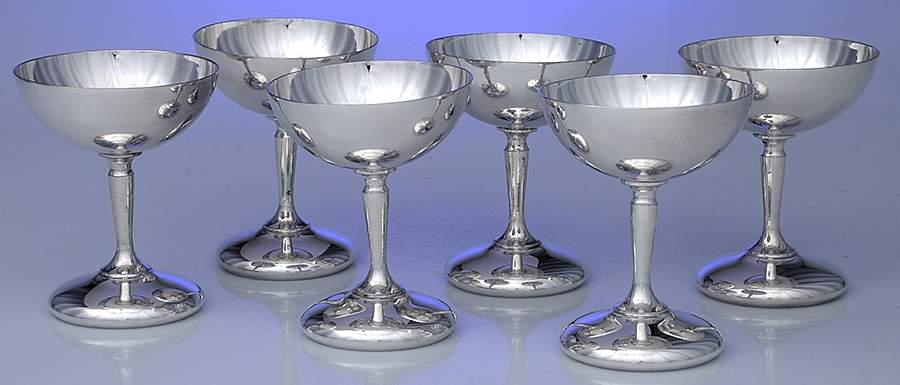 1320 (Silverplate, Hollowware) Champagne/Sherbet - Set of 6 by Benedict-1