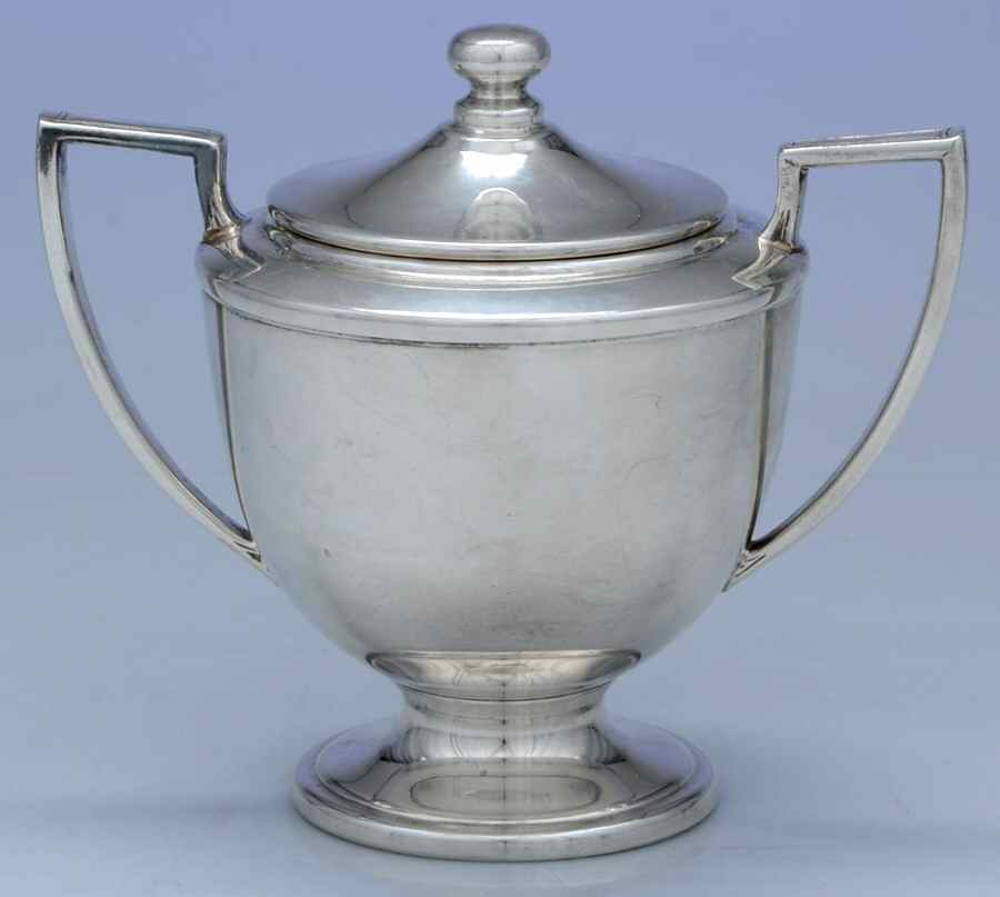 6898 (Silverplate, Hollowware) Sugar Bowl & Lid by Bernard Rice's Sons-1