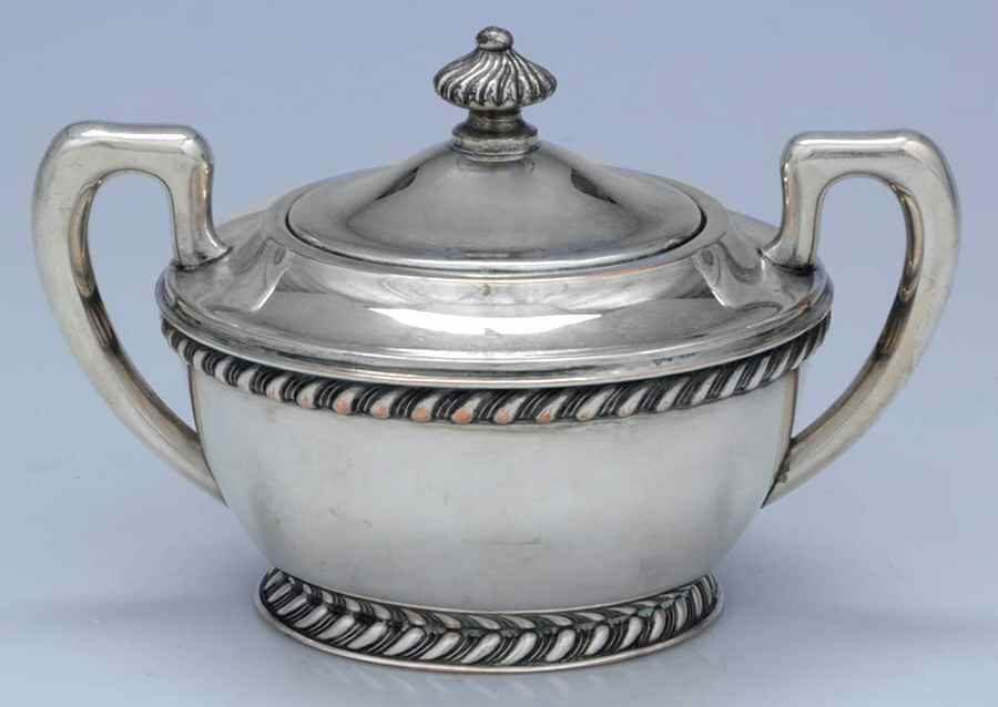8312 (Silverplate, Hollowware) Sugar Bowl & Lid by Bernard Rice's Sons-1