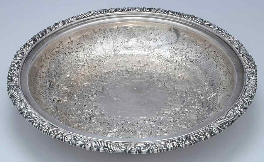24 (Silverplate, Hollowware) 13" Round Bowl by Barker Bros Ltd. Flatware-1