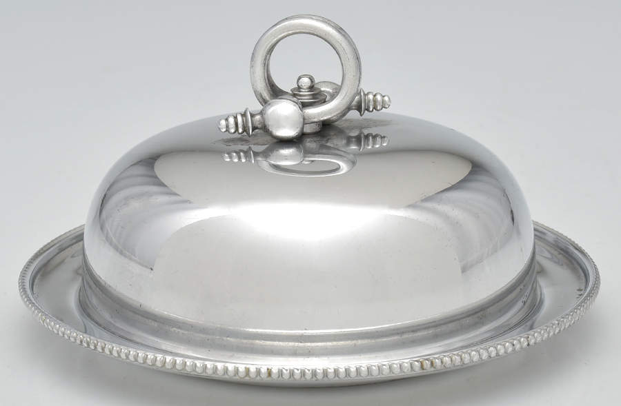 BWP1 (Aluminum, Hollowware) Round Covered Butter No Glass Liner by Buehner-Wanner-1