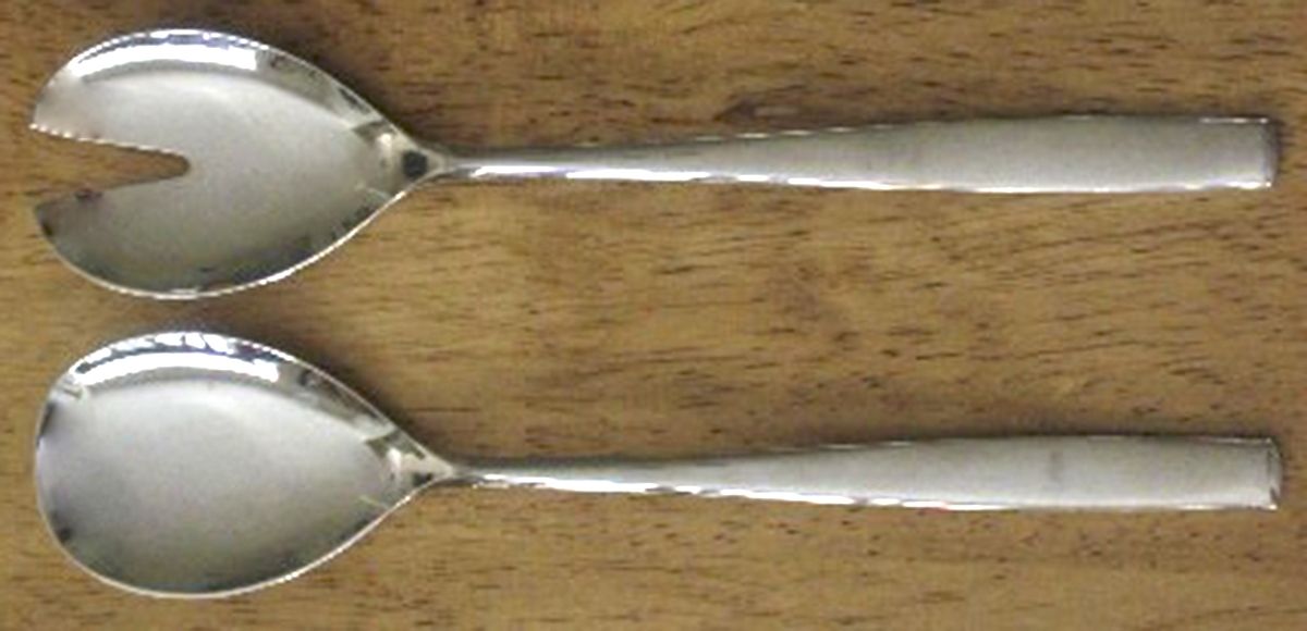 BSF32(Stainless) (2 Pc) Solid Salad Set by Bremer Silberschmied-1