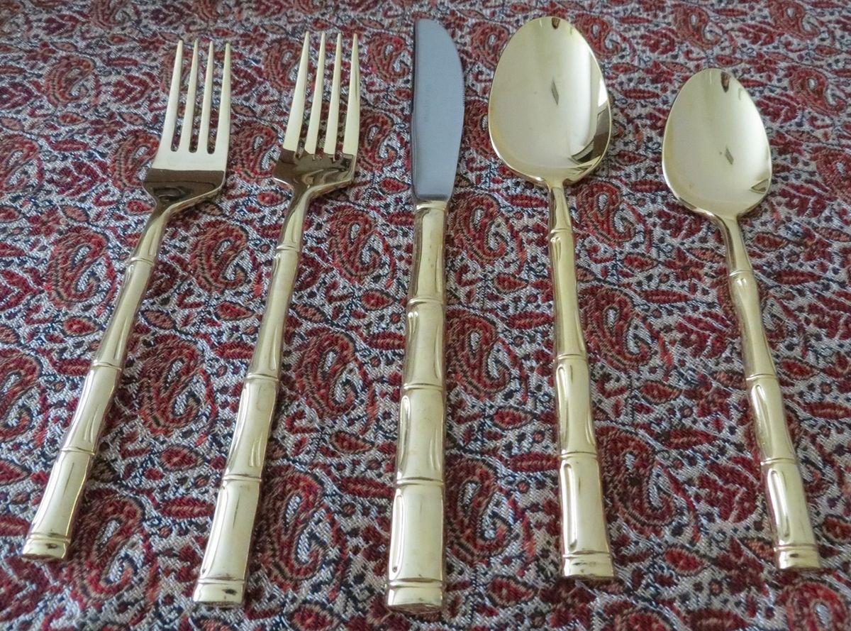 BEI6 (Gold Electroplate) Individual Salad Fork by Bel Pre-1