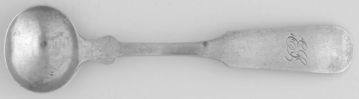 Coin Silver Flatware Master Salt Spoon by Benjamin C Frobisher-1