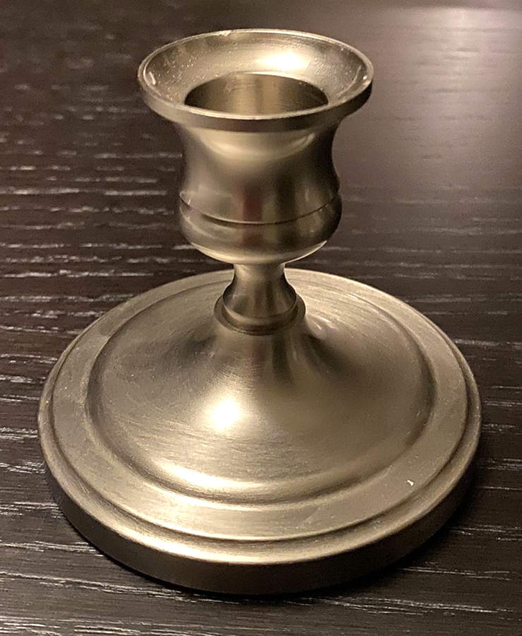 Platinum Mist "Finish" (Nickel, Hollowware) 3" Console Candleholder by Baldwin Brass-1