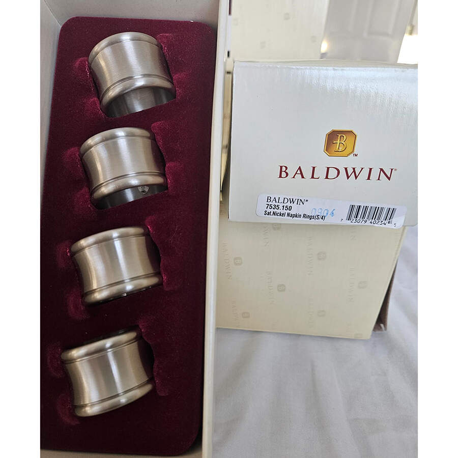 Platinum Mist "Finish" (Nickel, Hollowware) Napkin Ring by Baldwin Brass-1