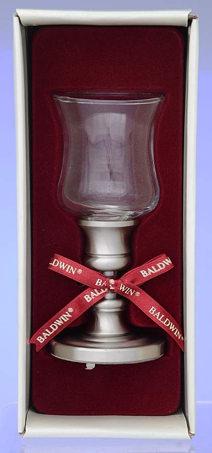 Platinum Mist "Finish" (Nickel, Hollowware) Votive Candleholder by Baldwin Brass-1