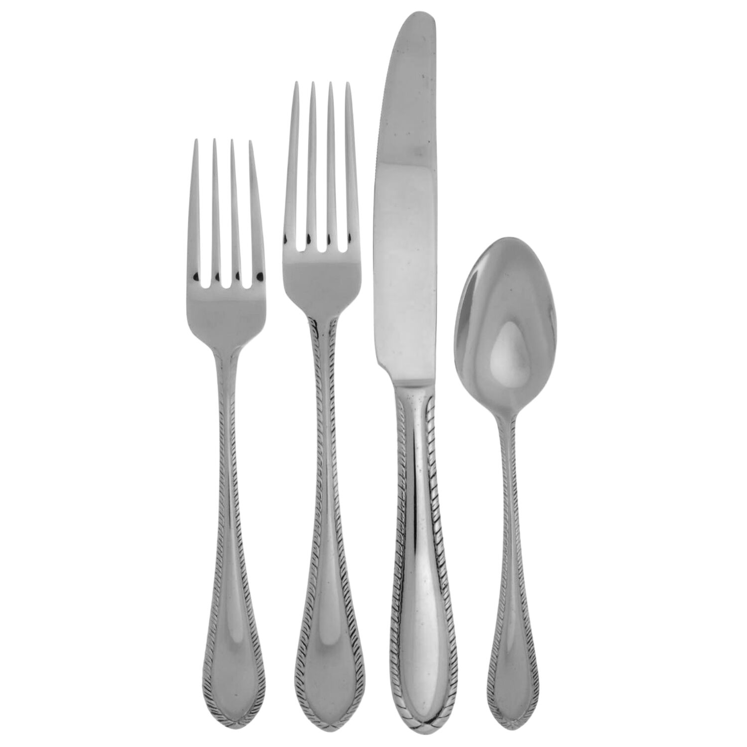 Essex (Stainless) 4 Piece Place Setting by Bombay Company-1