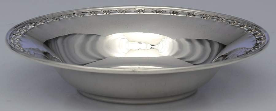 0187 (Sterling, Hollowware) 5" Pierced Bon Bon Bowl by Baker Manchester-1