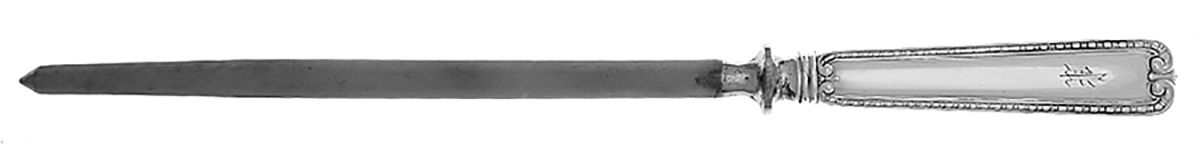 BIR16 (Sterling) Large Roast Knife Sharpener wSteel Rod by Birks Silver-1