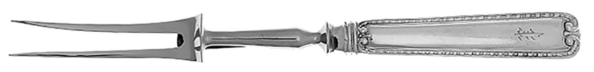 BIR16 (Sterling) Large Stainless-Prong Roast Carving Fork by Birks Silver-1