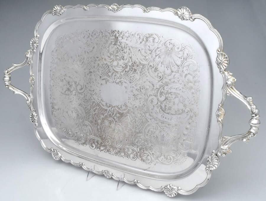 2310 (Silverplate, Hollowware) Large Footed Waiter Tray by Benedict-1