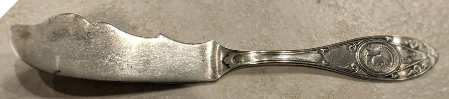 BOA2 (Silverplate) Flat Handle Master Butter Knife by Luther Boardman & Son-1