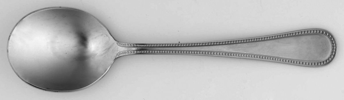 Bead (Stainless) Round Bowl Soup Spoon (Gumbo) by George Butler-1