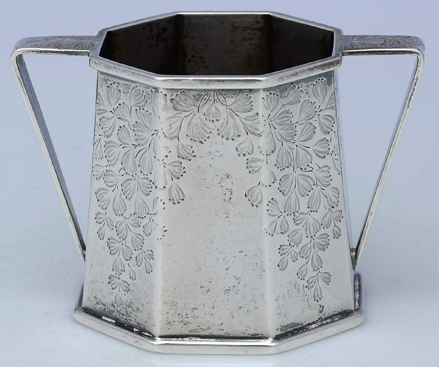 224 (Sterling, Hollowware) Mini Open Sugar Bowl by Barbour Silver (USA)-1