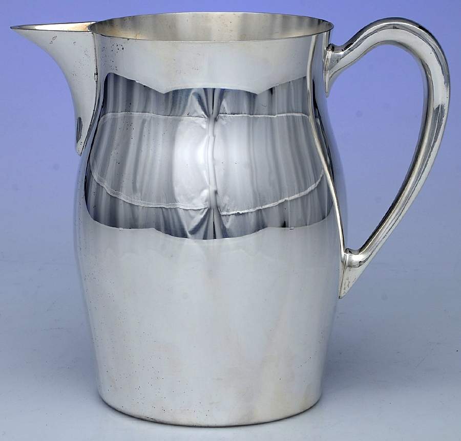 54 (Silverplate, Hollowware) Plated Water Pitcher with Ice Lip by Bristol Plate -1