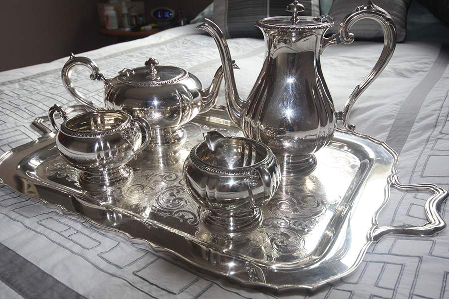 362 (Silverplate, Hollowware) (4 Piece) Silverplate Tea Set by Birks Silver-1