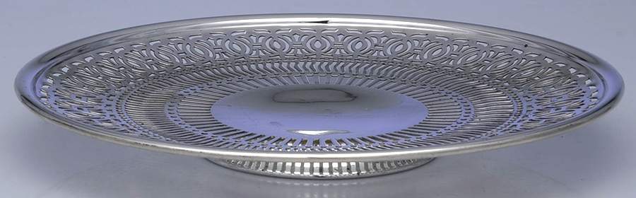 2334 (Silverplate, Hollowware) Pierced Footed Cake Plate by Bernard Rice's Sons-1