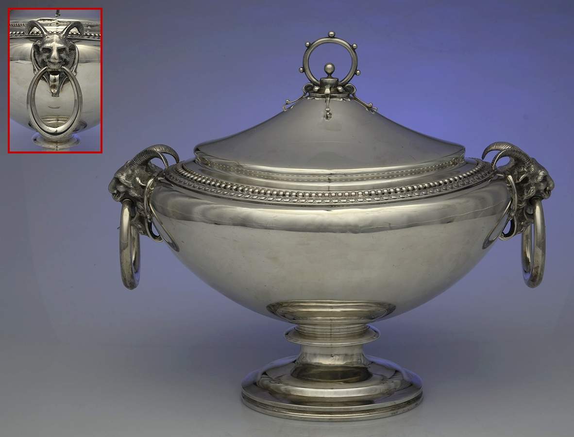 BBK14 (Sterling, Hollowware) Tureen & Lid by Ball Black & Co-1
