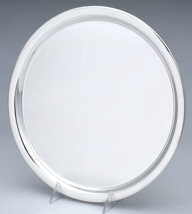 Sterling Hollowware 12" Round Tray by Baldwin & Miller-1