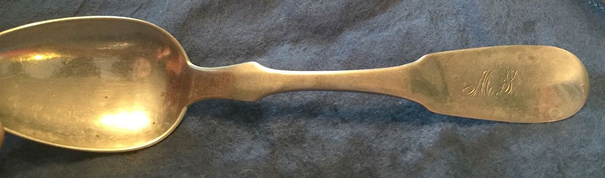 Coin Silver Flatware Teaspoon by B F Meek-1