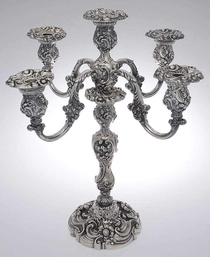 321 (Sterling, Hollowware) Weighted 5 Light Candelabra by Black Starr & Frost-1