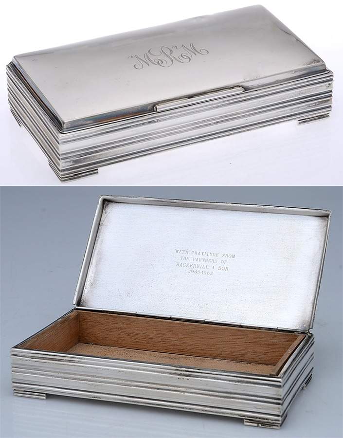 Sterling Hollowware Cedar Lined Cigarette Box by J C Boardman & Co-1